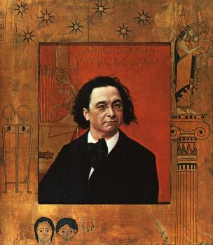 Gustav Klimt : Portrait of the Pianist and Piano Teacher Joseph Pembauer